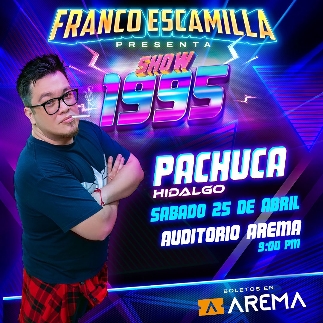 ¡Franco regresa a Pachuca! No te pierdas su show lleno de diversión este 25 de abril en el auditorio Arema.
👉🏽Para comprar tus boletos visita: arema.mx/e/16790/Franco…