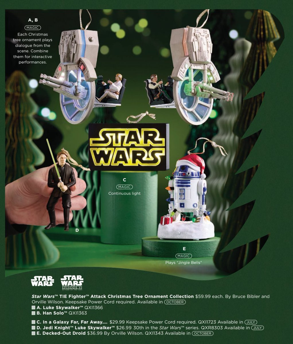 justinlasalata's tweet image. Hallmark's 2026 Star Wars Keepsake ornament line-up features a Kenner cardback Boba Fett, a Snowtrooper (FINALLY!), a limited edition Maul from Maul Shadow Lord, and others. #Hallmark #StarWars #MaulShadowLord