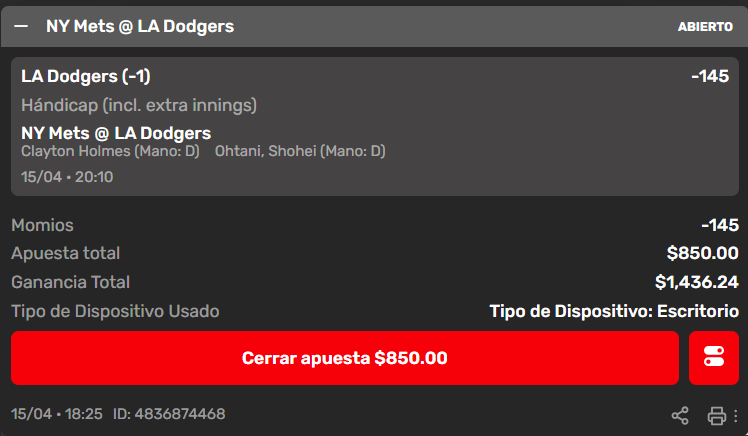 VersadoBet's tweet photo. Paso #2 🔥

Nos vamos con la lógica, el que debería de ser el pick más fácil de la jornada🧙‍♂️💪

Dodgers -1 https://t.co/YHWAhavLlX