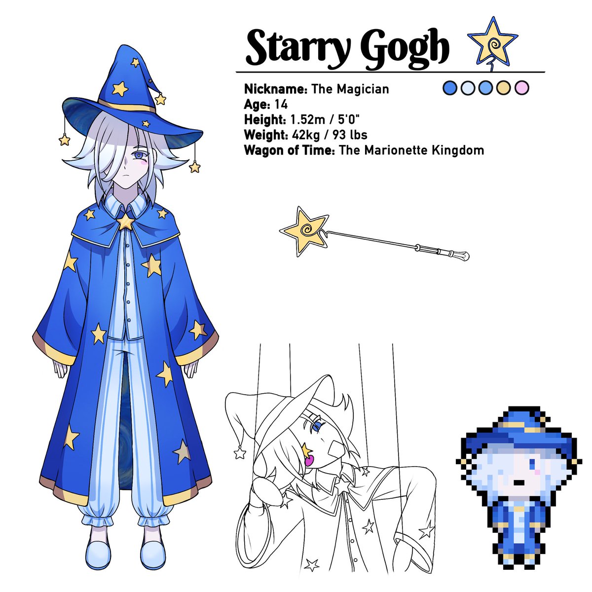 SteamOnTime's tweet image. Character Sheet: Starry Gogh | A magician lost in a world of dreams, with a mind forever in the clouds. Despite being of questionable quality, the time has come to wake up and reach for the truth. 🪄🌟
#DarkFantasy #wizard #art #DreamCore #fantasycharacter #magicCore #OC