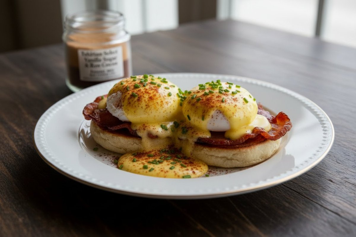 Elevate your brunch game with this luxurious Eggs Benedict recipe featuring our signature Funnel Mill Hollandaise Sauce. The result is a rich, subtly complex hollandaise sauce that pairs beautifully with perfectly poached eggs.

We appreciate any comment or feedback. 🙏