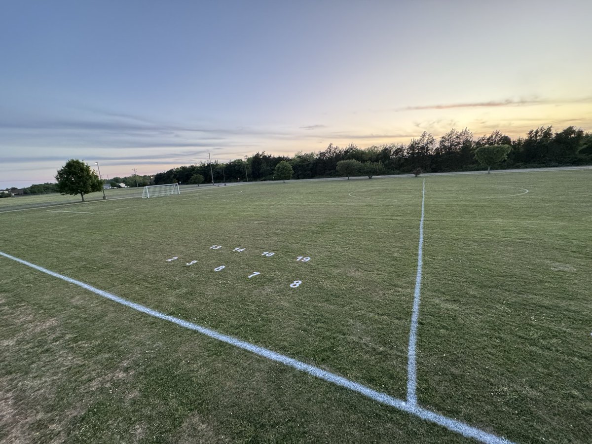 CoachC_WBMS's tweet photo. Field is ready to celebrate the 8th graders tomorrow!! Proud of these boys and the work they have put in. Come and support them at WBMS, kickoff is 4:30. @wbmsboro #onefamilyonegoal #nothinggiveneverythingearned https://t.co/oEnlviWCPF