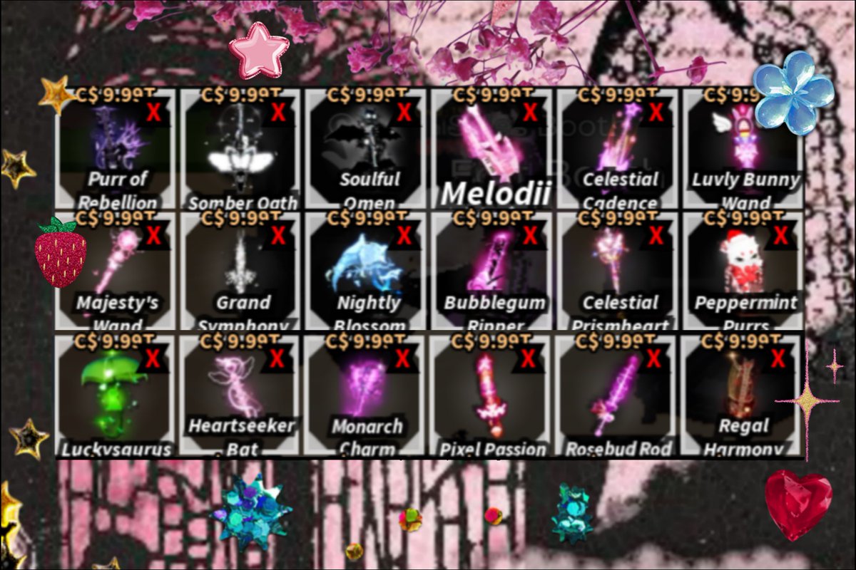 WTS FISCH ᨩ Skin ᨩ Melodii 75k ᨩ Celestial Prismheart 70k ᨩ Celestial ...