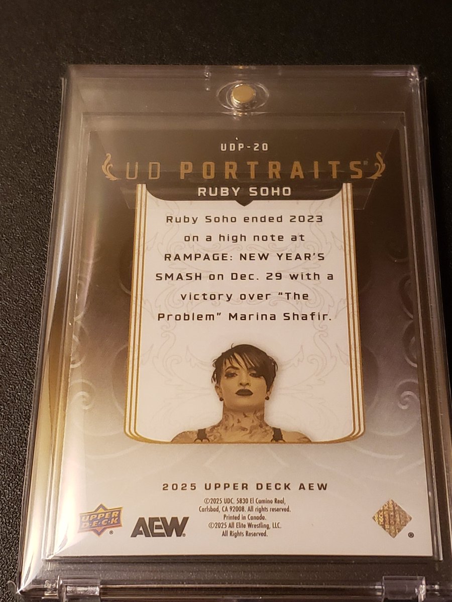 SWF_YouTube's tweet photo. #wrestlingcardwednesday
2025 Upper Deck AEW
UD Portraits Ruby Soho
UPD - 20

#wrestlingtradingcards
#wrestlingcards https://t.co/hygILNLuOU