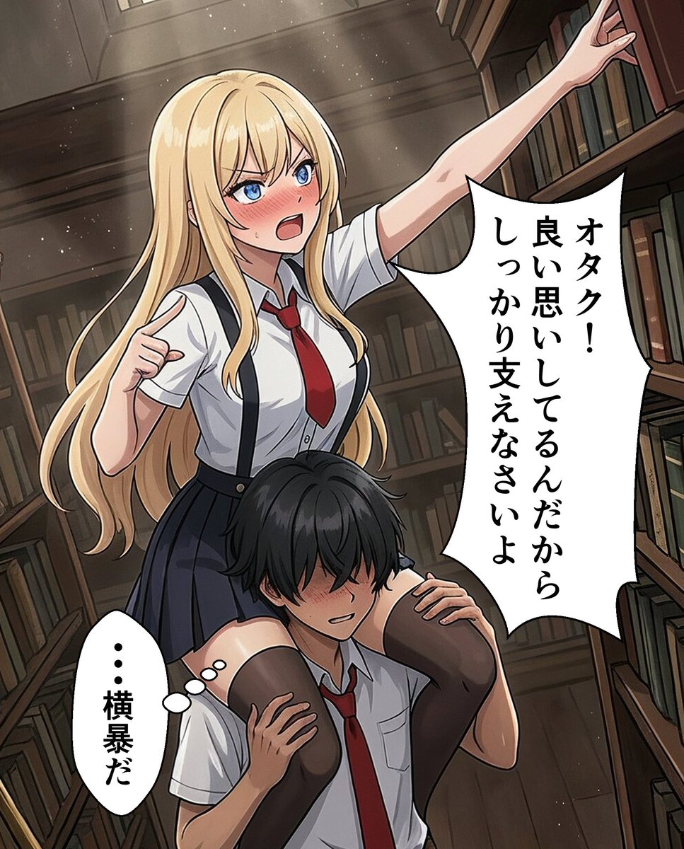 tanei77777's tweet photo. ＪＫちゃんはオタクくんを黙らせたい
「図書館での良い思い？」 https://t.co/HpcoY6pnFh