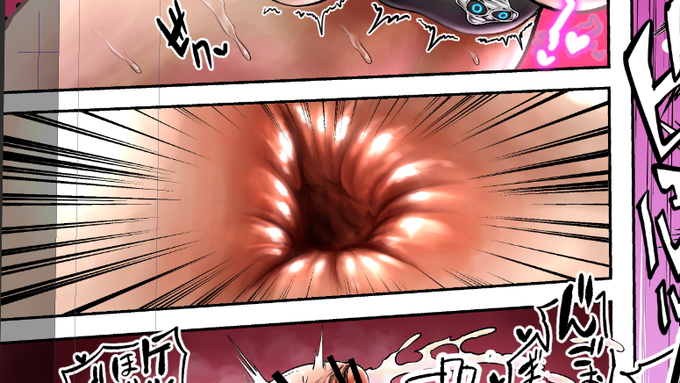 どうせ隠れる集中線アナル背景 