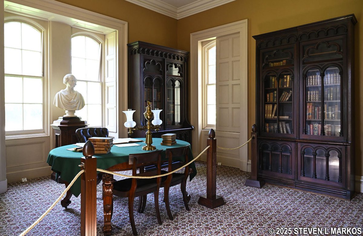 BBHerodotus's tweet photo. The library, parlor, and green room at Martin Van Buren’s Lindenwald estate. https://t.co/j3VBv65ZyY