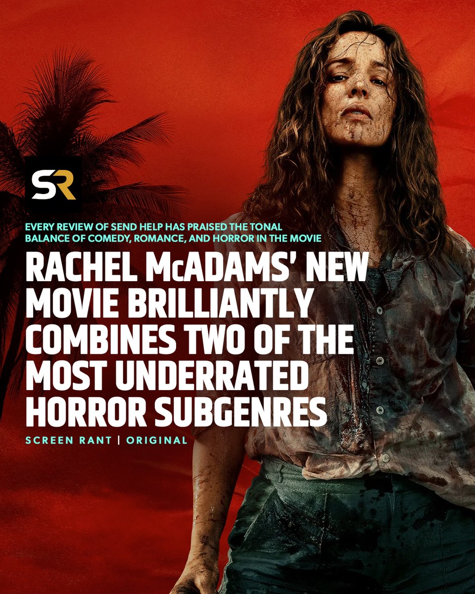 screenrant's tweet photo. Two storytelling tropes, "eat the rich" and "good for her," have been gaining popularity in horror movies over the past few years, and Rachel McAdams' new film #SendHeld brilliantly combines them. 🎥
We discuss: https://t.co/H1b2E6LnC5 https://t.co/tuls7w8ybK