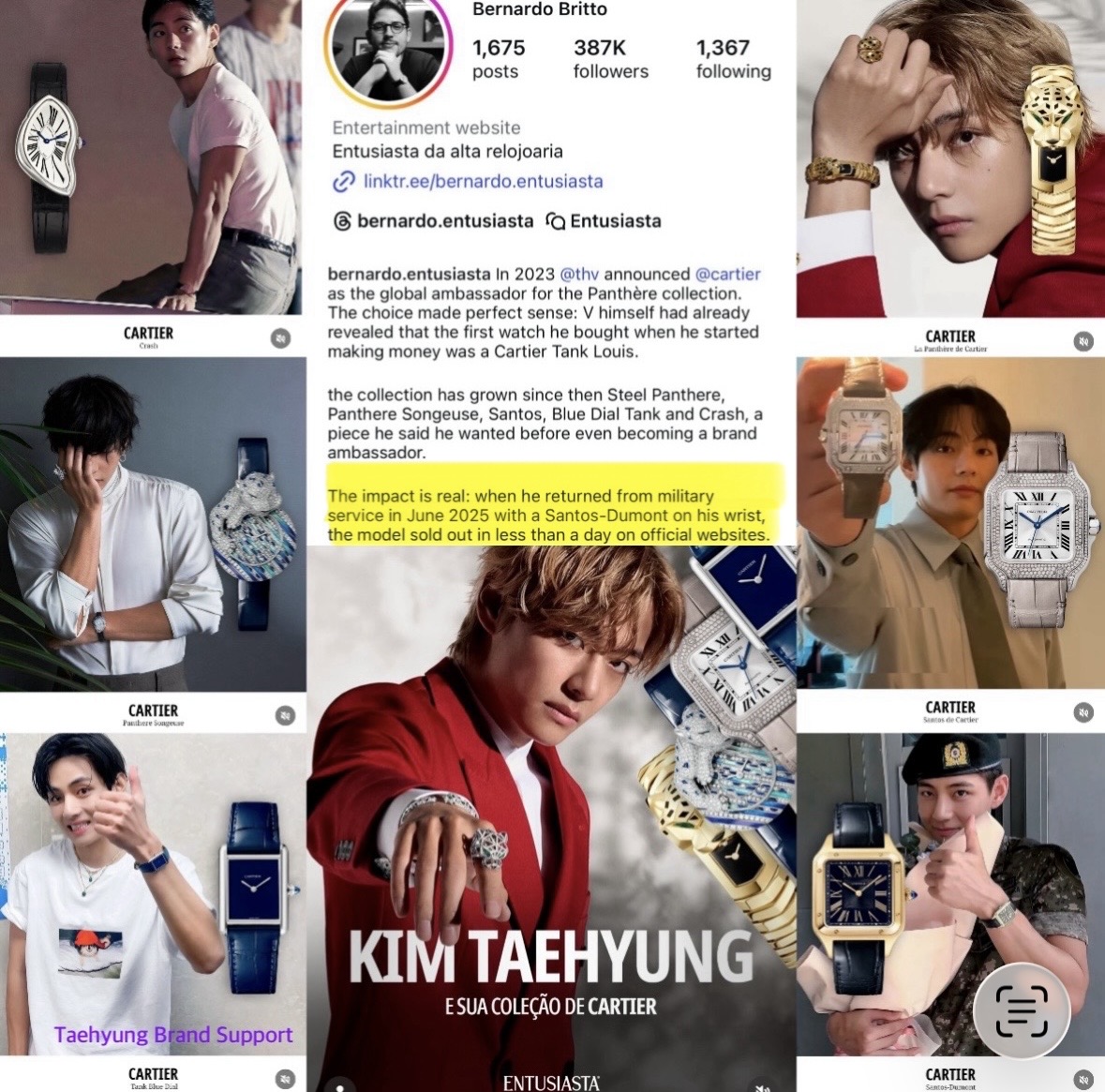 Taehyung Brand Support tweet media