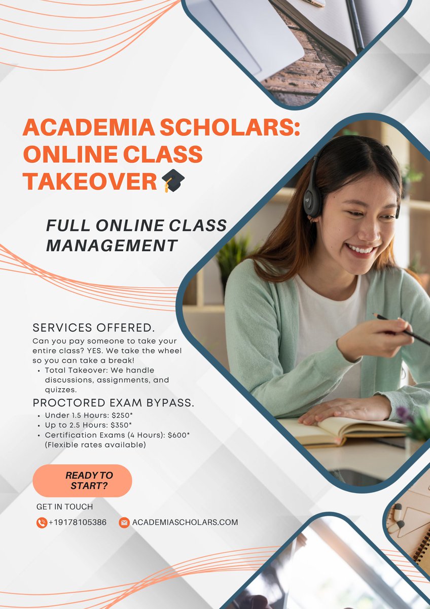 AcademiaSc8118's tweet photo. Full class management + Proctored exam bypass. ๐ป We handle the logins and the technical side; you get the A. Reliable, stealthy, and professional. ๐
DM for quotes! ๐ฅ
#OnlineClassHelp #ProctoredExam #StudyHacks #AcademiaScholars #GradSchool https://t.co/XzpSiqAtdG