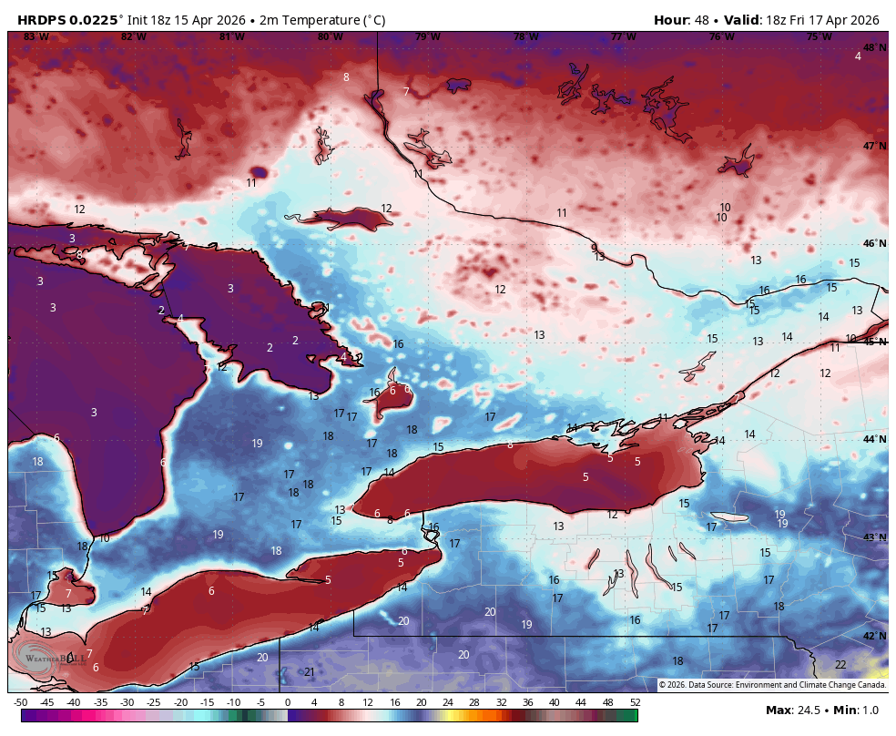 WxOntario1's tweet image. Are we going to see a rain free day this week across Southern #Ontario?

You betcha!

After another day of scattered showers and storms tomorrow, Friday is looking CLEAR!

No rain, temps in the mid/ upper teens AND mainly sunny skies for the afternoon

#OnWX #ONStorm