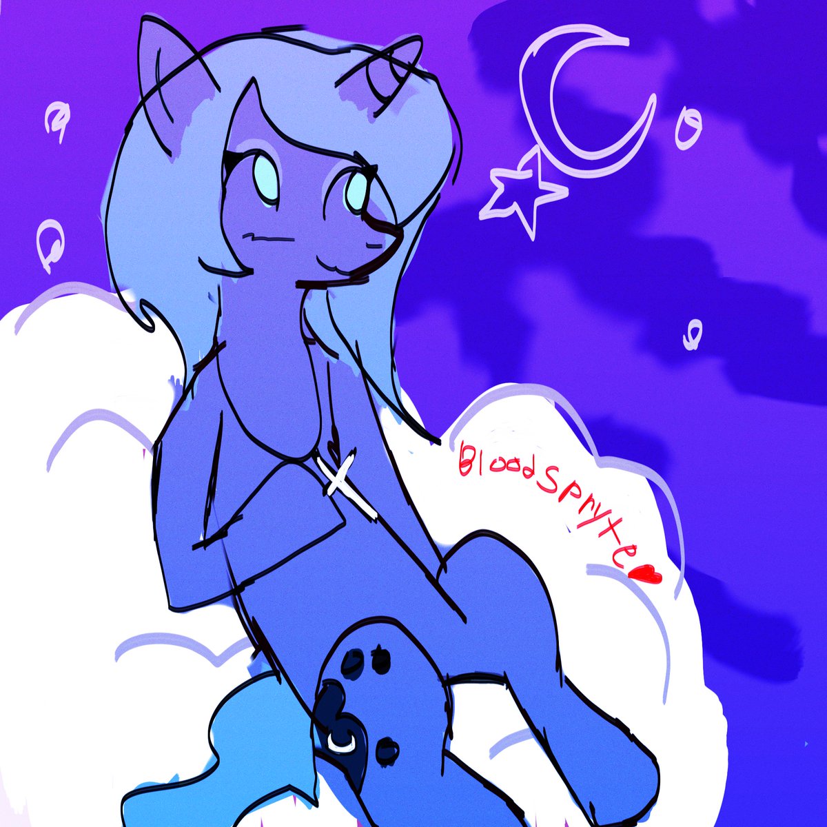 BloodSpryte's tweet image. Luna holding a cross praying for bedtime! 

#Mylittlepony @Mylittlepony #Christan #Prayer #Art #Artist