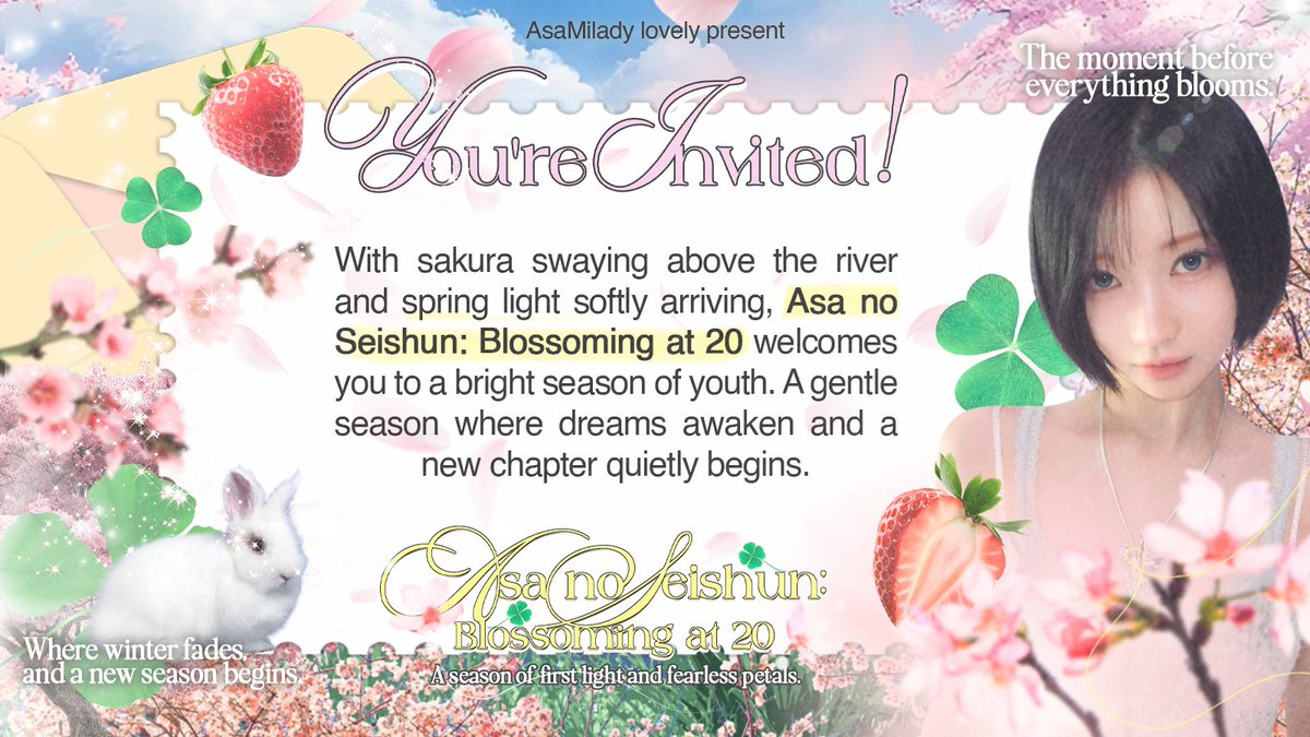 asaejnami's tweet photo. ☁️ The season of bloom has arrived! I, Marjorie Forest, let the spring celebration come alive. Drifting petals follow the wind while every presence lends a brighter spark to the festivity of youth. 🍵 https://t.co/rUaAHSuUZy