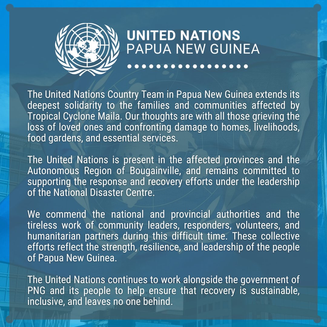 United Nations in Papua New Guinea tweet media
