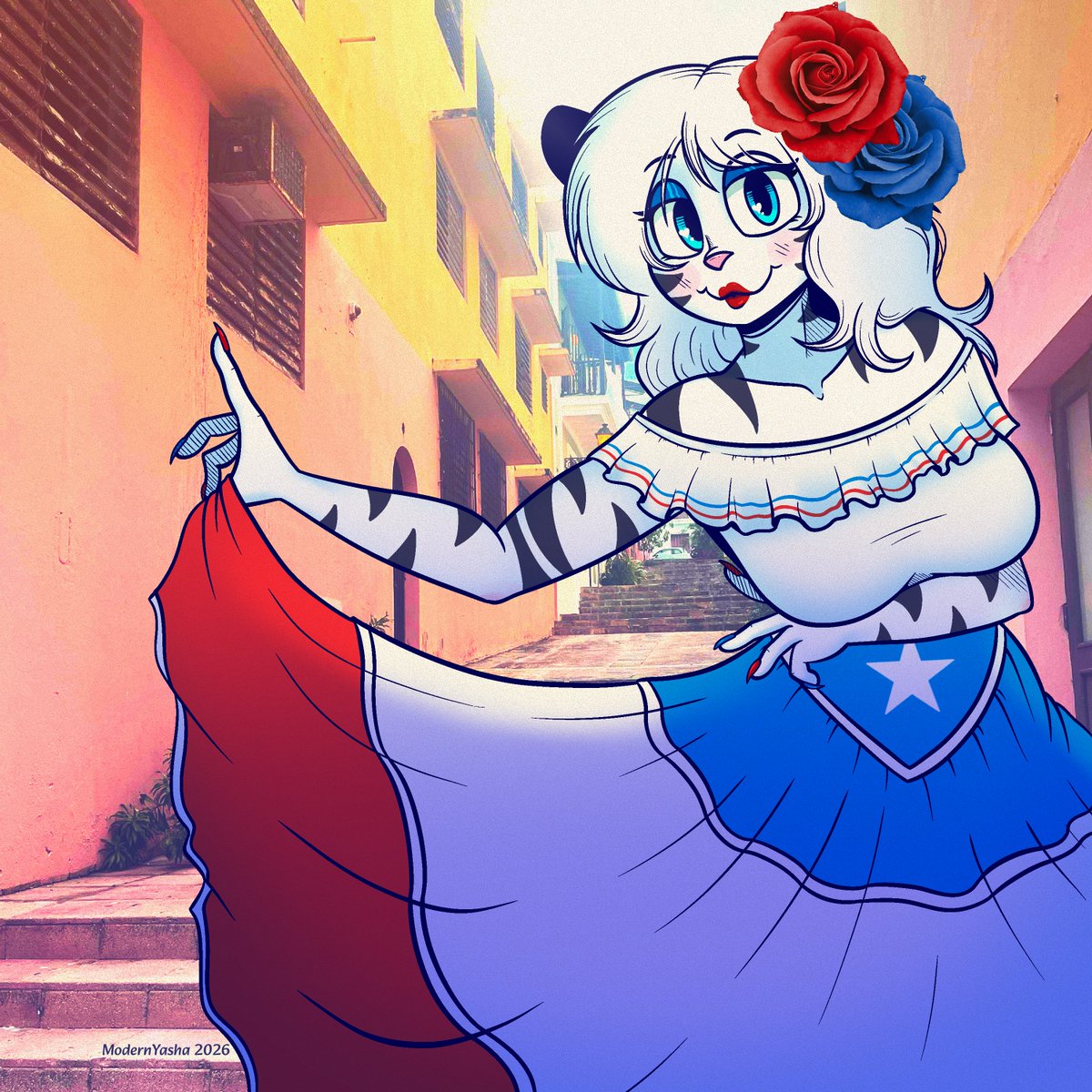 Celeste took a trip to Puerto Rico to do a photoshoot!

Special thanks to <a href="/Noodl423/">Noodl</a> for the background photo

Done for the International OC Collab on Newgrounds