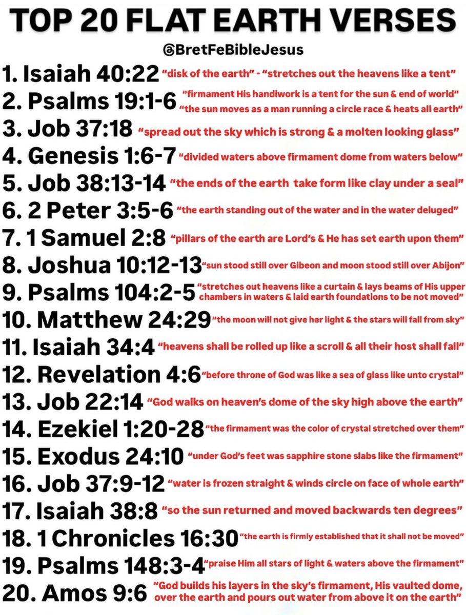 Bret Flat Earth Bible Jesus tweet media