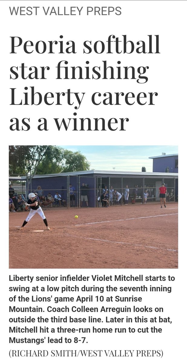 AZinthecircle's tweet photo. 🥎📰 Let's go Liberty! Let's go Coach Arreguin and @vi0letmitchell! 📰🥎 https://t.co/svRuJiiFEu