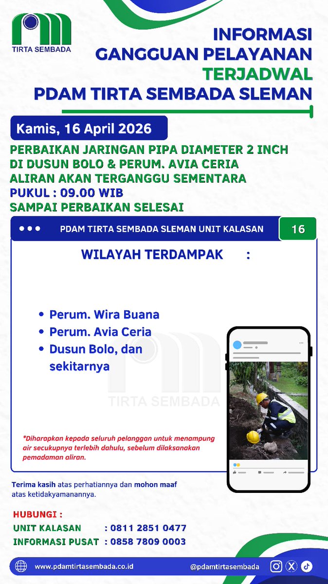 PDAM Tirta Sembada Sleman tweet media