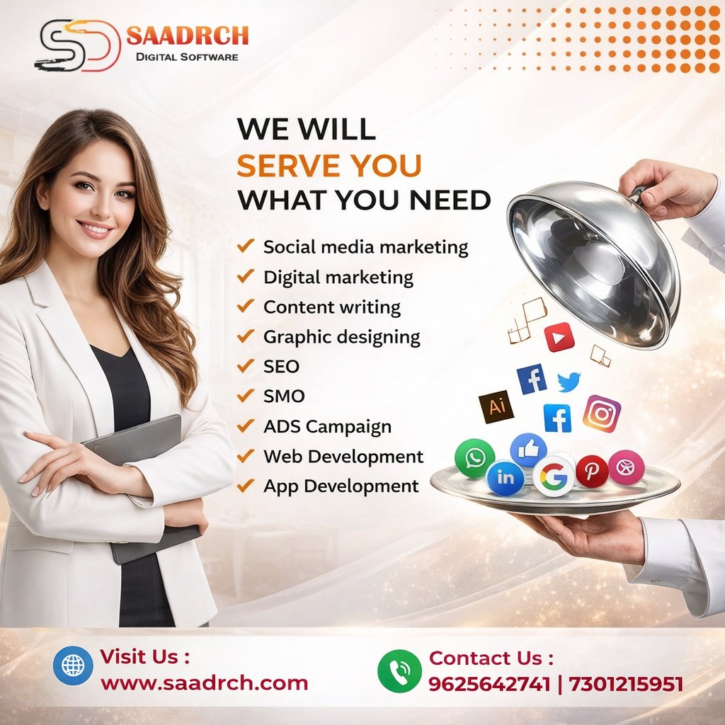 SaadrchL39615's tweet image. Digital marketing services at Saadrch Digital Software deliver SEO, Social Media, Ads, and Web Solutions to grow your business online effectively.

#DigitalMarketing #WebsiteDesign #Saadrch #AllInOne #MetaAds #GoogleAds #Trending #Boost #SMO #SEO #GraphicDesign #Online #trends