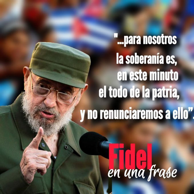 #CubaSoberana
#CubaEstáFirme 
#100AñosConFidel