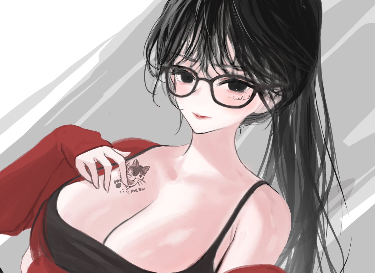 심심해서 반무테 연습 겸 브챗 아바타에 쓸 그림 그림