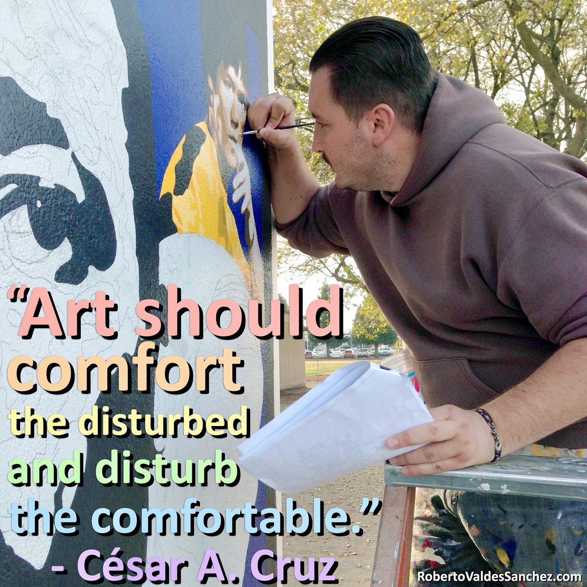 RVS_ChicanoArt's tweet photo. April 15th is World Art Day. 🎨

Resist diluting your point of view to appease others &amp; increase your art sales. Be bold with your ideas &amp; create waves. The people who like what you’re producing will remain loyal to your brand &amp; you’ll be respected for staying true to yourself.⭐️ https://t.co/kI1QvuNVWj