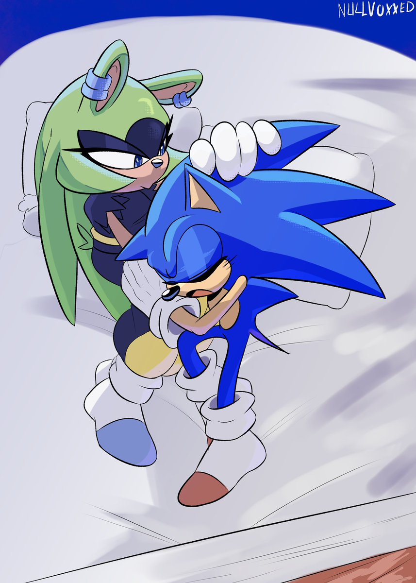 Today’s repost is a sonurge comm I got from <a href="/NullVoxxed/">Null | Comms Full</a>. I know Surge cuddling ANYONE, let alone Sonic is ooc for her, but shipping is meant to be fun, silly, and/or to explore new possible dynamics. Something a lot of people really don’t seem to understand for some reason.