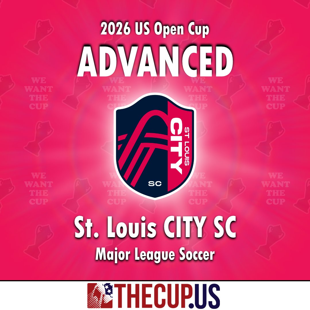 usopencup's tweet image. #USOC2026 R3: St Louis CITY SC 4-0 FC Tulsa

A stroll for St Louis. They face Chicago Fire in the Round of 16.