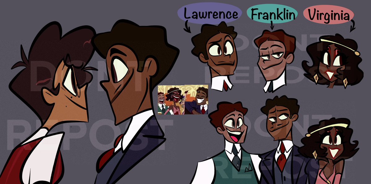 I like to think that they all knew each other since childhood but that’s just me🧍

Anyway the man I’m choosing to call Lawrence for simplicity was Alastor bi awakening, and he was the first male friend Alastor ever trusted (to an extent)

#HazbinHotelAlastor