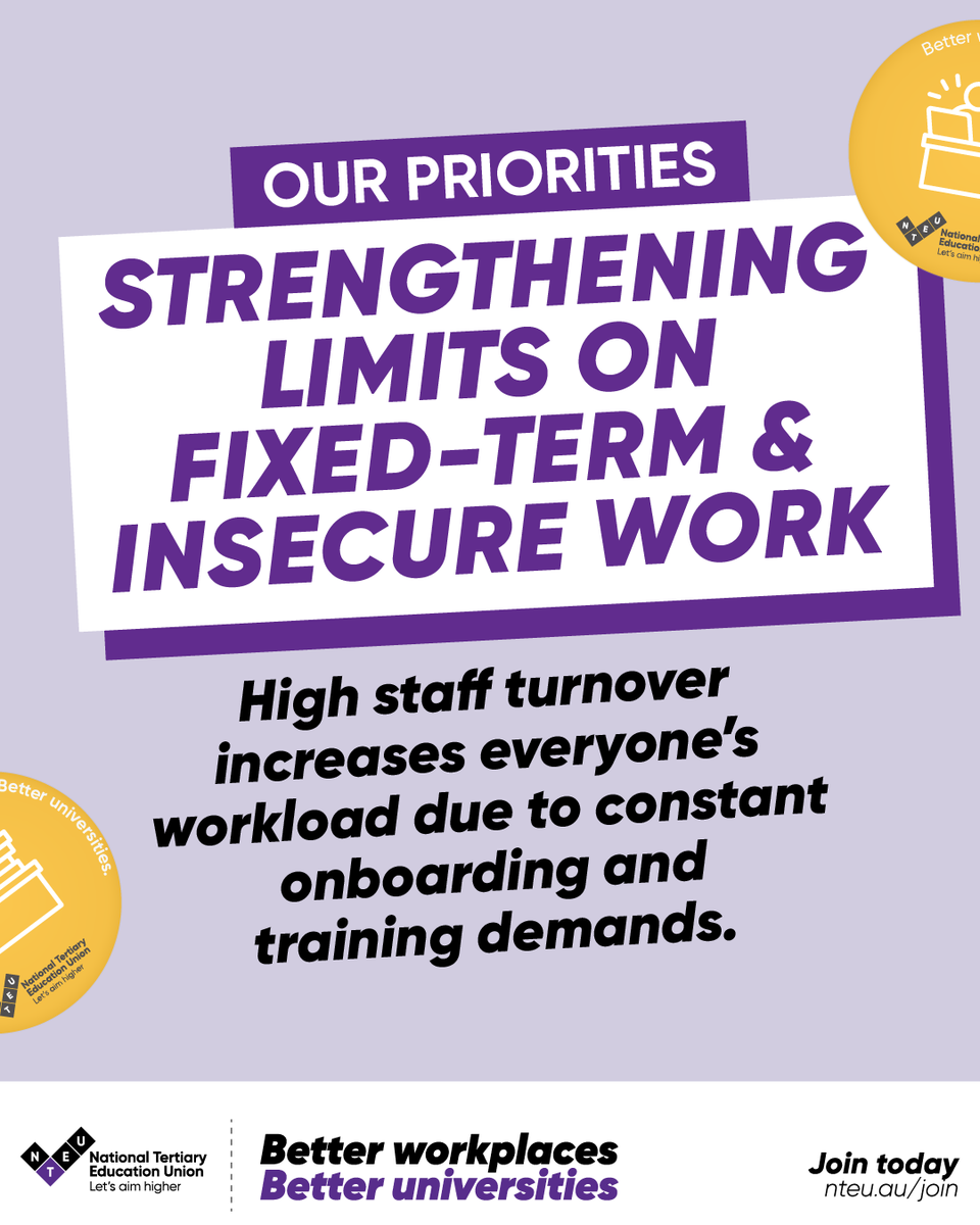 NTEUnion's tweet photo. Secure Jobs. Better Universities.

Ongoing work should mean ongoing jobs. Fixed-term contracts create more uncertainty, more stress and less control over our working lives. Staff deserve secure jobs to build stronger and more sustainable universities: https://t.co/OPb7JWcSU2 https://t.co/suMeLy9vhJ
