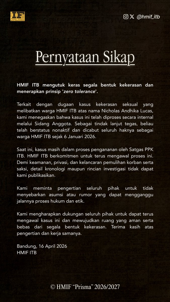 HMIF ITB tweet media