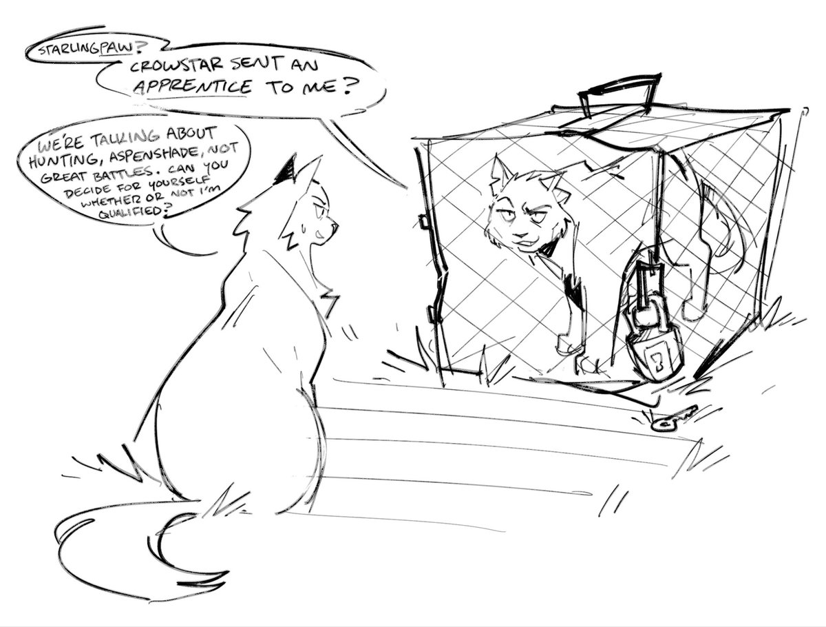 JOCKPRIEST's tweet image. filled a gap in my cinema knowledge last night and ummmmm. new #warriorcats au just dropped. can you tell who they are? 👀