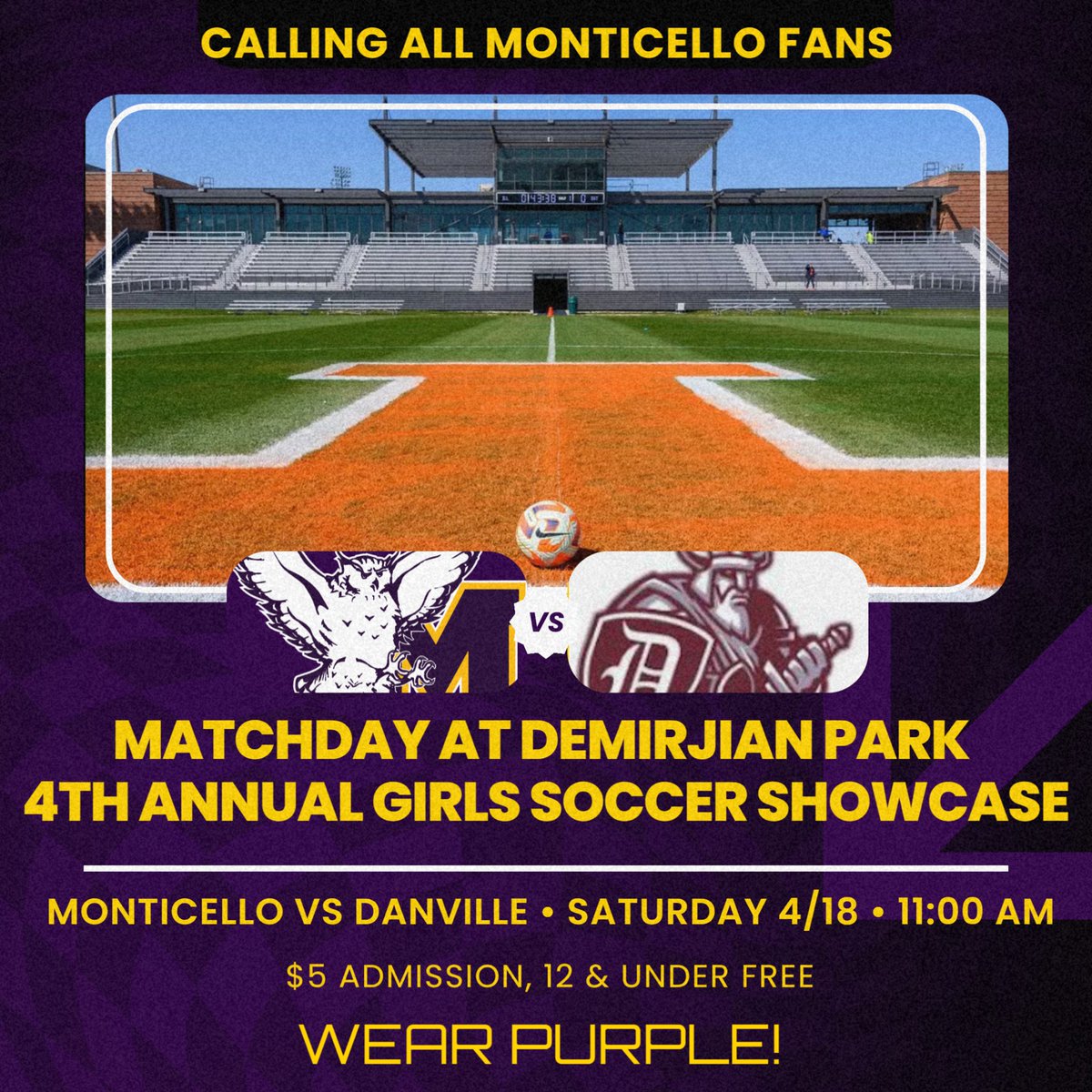 LadySagesSoccer's tweet image. One day closer to the Saturday Girls Soccer Showcase at the University of Illinois! Come out and support the Sages in their 11:00 match against Danville. Wear purple!