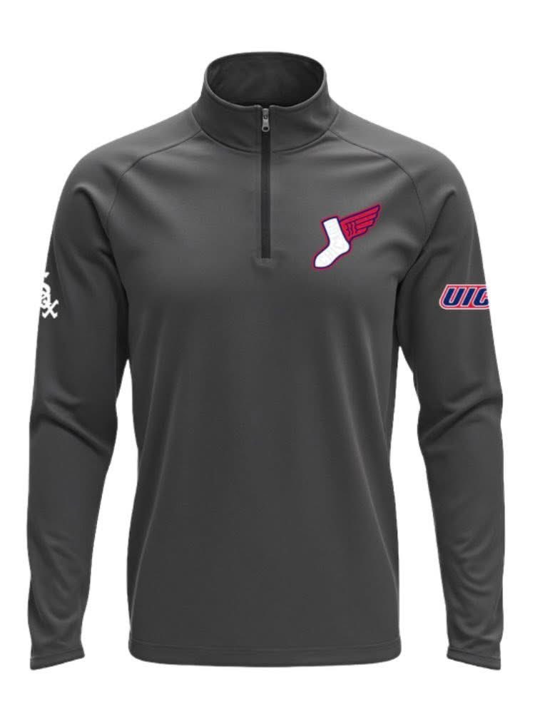Jaimev666's tweet image. #UIC nite at the #Chicago   #whitesox Sat. April 25th, includes UIC zip pullover and first 15,000 get a Sox City Connect Jacket. Tickets selling fast, don’t wait till the last minute. Yiu must buy online only at whitesox.com/uic