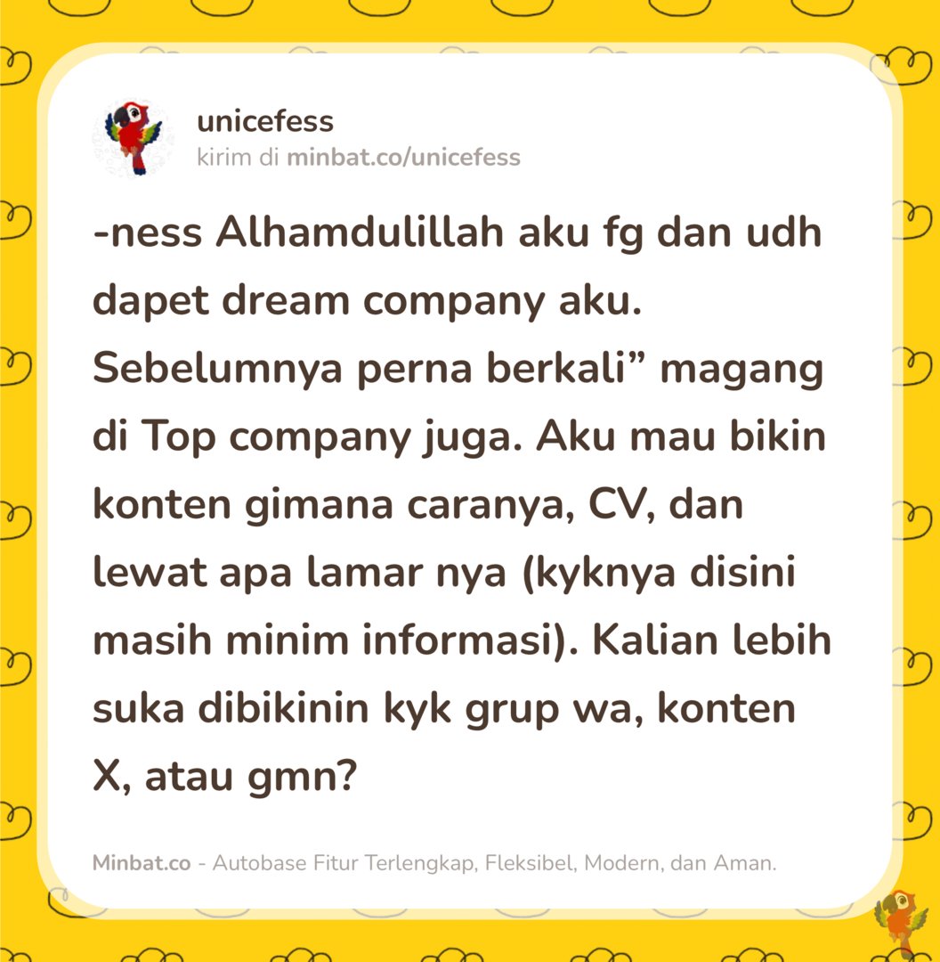 UNNES MENFESS🍌 tweet media