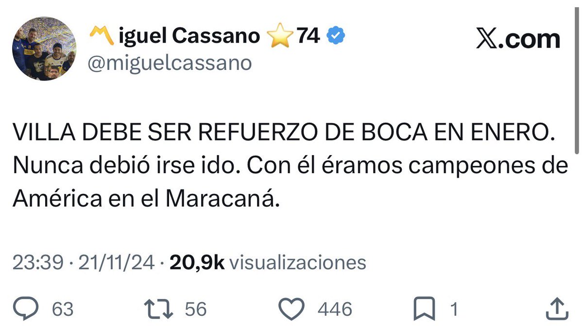 〽️iguel Cassano ⭐️74 tweet media