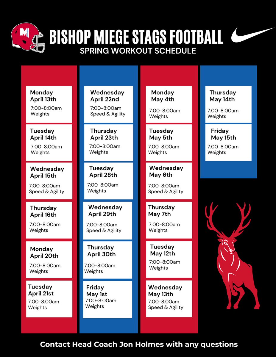 coachjonholmes's tweet photo. Looking forward to seeing college coaches this Spring! @BishopMiege_FB is loaded with โ27, โ28 & โ29 players. Stop by and see us anytime this Spring. #WeRMiege #IronBrotherhood https://t.co/PUd6V2UTeS