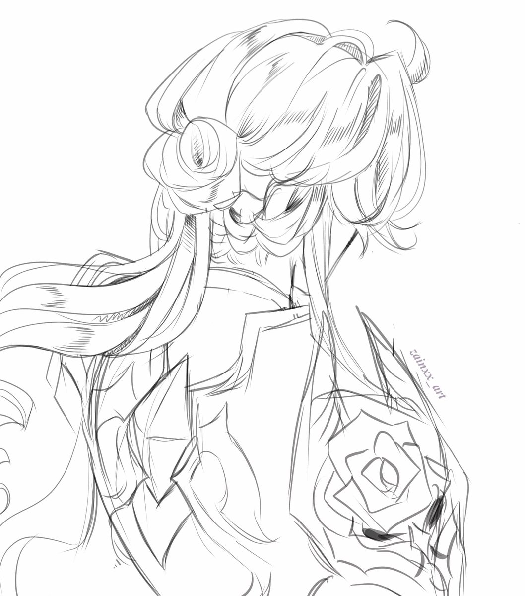 I had to. Thinking of colouring it now.🌹✨
#hsr #Argenti #HonkaiStarRail