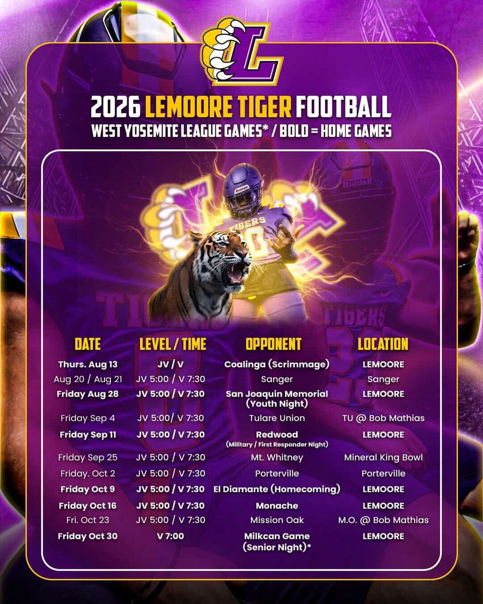 Lemoore High School Football tweet media