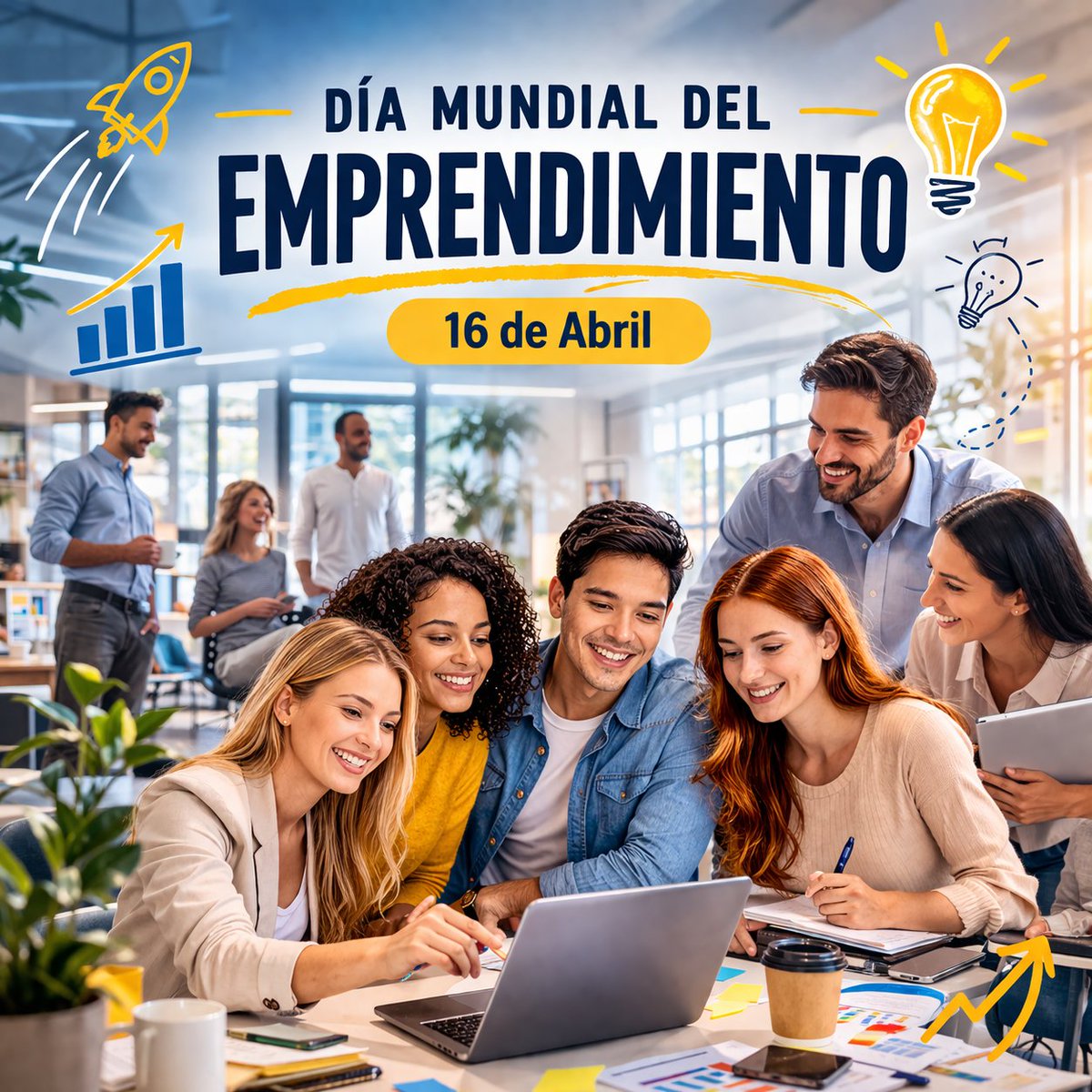 Hoy celebramos el Día Mundial del Emprendimiento, reconociendo a quienes convierten ideas en oportunidades, sueños en proyectos y esfuerzo en progreso. Emprender es innovar, perseverar y creer en un futuro mejor. 🚀💡 #DíaMundialDelEmprendimiento #16DeAbril #EmprenderEsCrecer