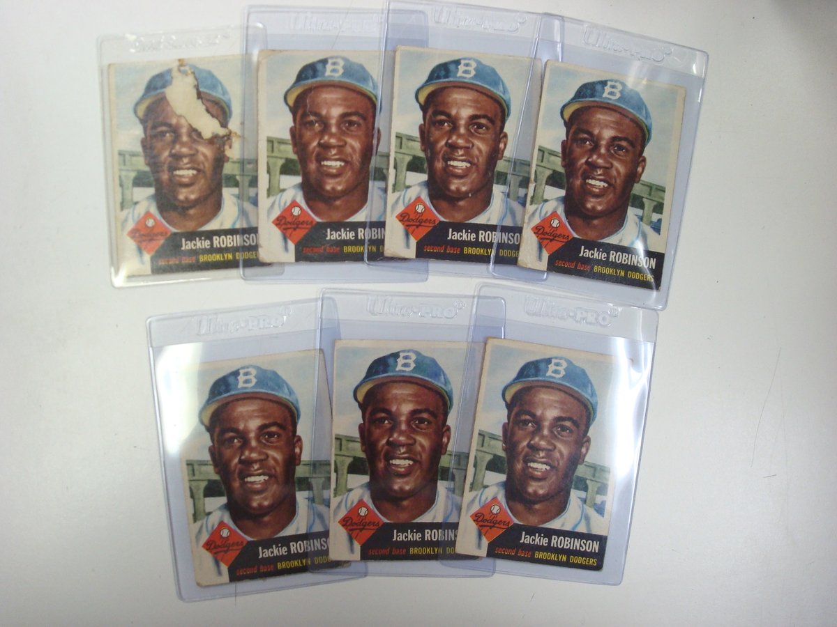 Happy #JackieRobinsonDay Collector Friends!
There was a time when ALL of these 1953 @topps Card #1's were resting in the showcase...Better Days Indeed!
Cheers to the Great #42!!