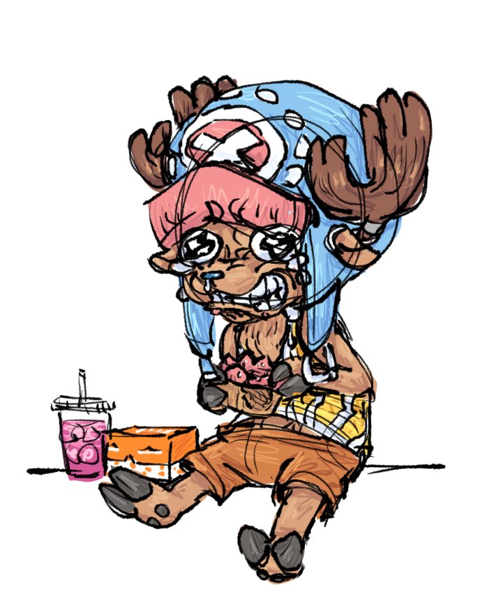 chopper crying as he bites into his popeyes cupcake realizing that he’s just poisoned all of his fans
