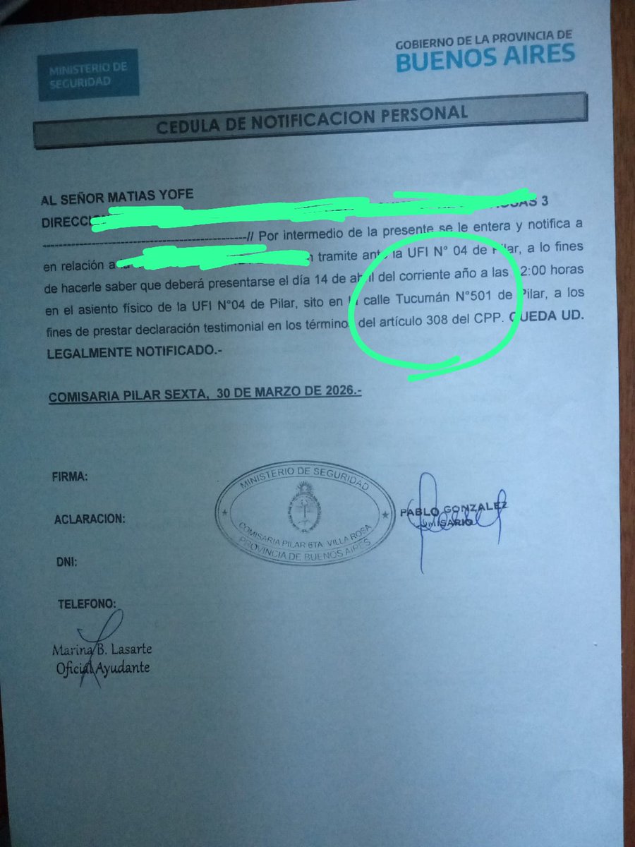 Dani... De onda, no me obligues a mandarte una carta documento por mentir. 
Lee cualquier medio sin credibilidad alguna ni grado de seriedad.
La verdad es esta, me citaron en el marco del 308, osea, quedé formalmente imputado. 

No hay un solo material probatorio.... Que me