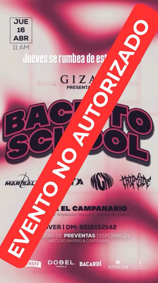 portalpagina3's tweet photo. 📍 #Comunicados 📢
Por acuerdo de Cabildo y con el fin de garantizar la seguridad de las y los jóvenes que asistirían y evitar el posible consumo de bebidas alcohólicas. ESTE EVENTO NO CUENTA CON LA AUTORIZACIÓN, NI PERMISO EMITIDO POR EL H. AYUNTAMIENTO.
@SantaLucia_Ayto https://t.co/eDkIy5MmkH