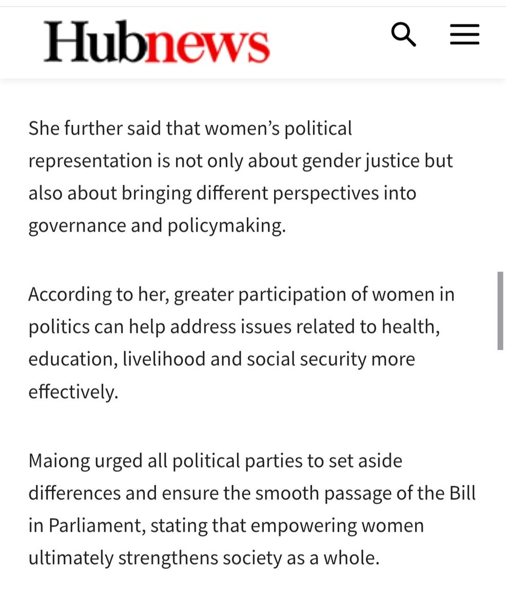 JsdMaiong's tweet photo. My Statement in women's reservation bill: details👇
@KirenRijiju @LokSabhaSectt @PMOIndia @nemediahub @timesofindia @shillongtoday https://t.co/d2KKOEw7zd