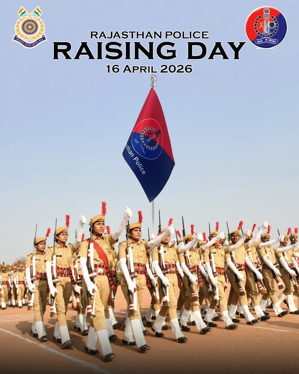 crpfindia's tweet image. DG, #CRPF, Shri G. P. Singh, IPS &amp;amp; all ranks extend heartiest greetings to @PoliceRajasthan personnel &amp;amp; their families on their #RaisingDay.

​We salute your glorious history, unwavering commitment, and supreme sacrifices in the service of the nation.

#NationFirst