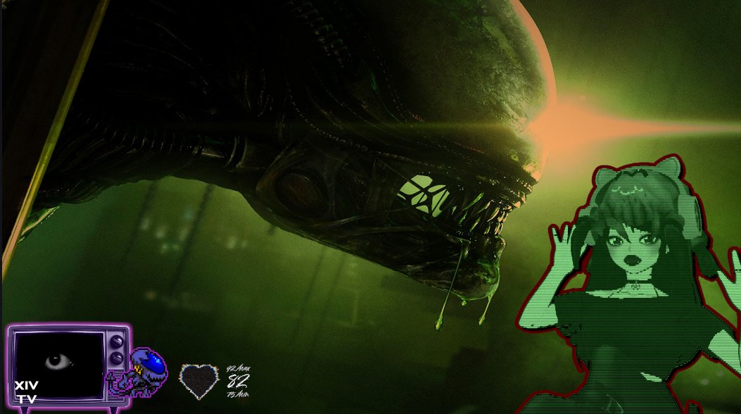 XIVYTV's tweet image. Hey cutie-pie, you make my chest burst. First playthrough of Alien: Isolation tonight at 8PM PDT! #operationxiv #twitch #heartrate