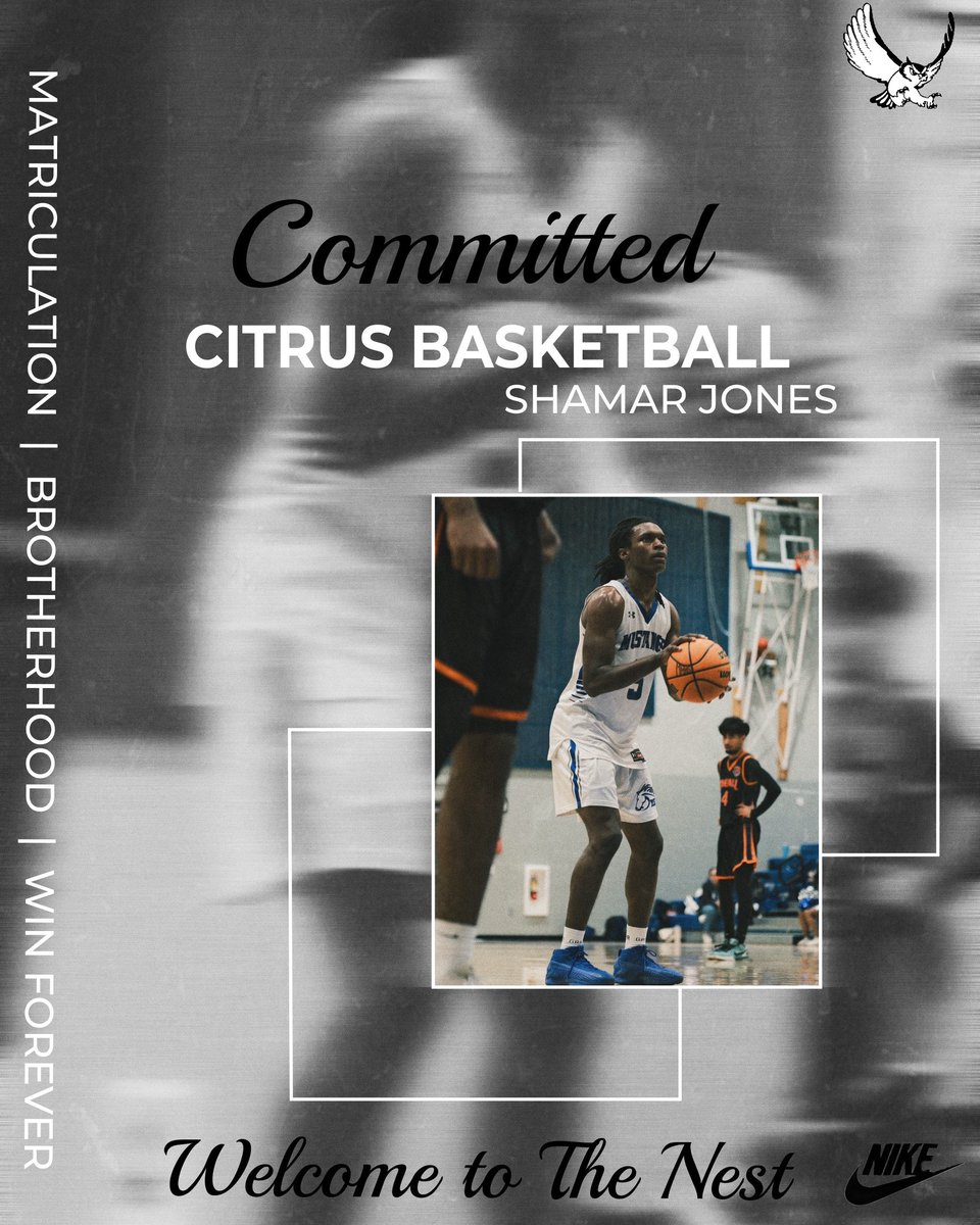 mosesk225's tweet photo. Citrus College isn’t just winning, they’re setting the pace and daring everybody else to keep up.

Coming off a dominant 30-2 season, Citrus locked in their fourth straight Western State Conference-South title and did it in a way that leaves no doubt. This is a program that plays fast, scores in waves, and puts constant pressure on opponents. Averaging over 102 points per game and leading the entire state, they backed it up with back-to-back undefeated conference runs in 2025 and 2026. That’s not a run, that’s a standard they live by.

That standard shows up when it matters most. Back-to-back trips to the 3C2A State Championship Final Four prove this isn’t just about regular-season success; it’s about performing on the biggest stage. Under Head Coach Brett Lauer, Citrus has built something that lasts, moving over 70 players on to the next level and turning the program into a real launching point for what comes next.

Shamar Jones (@Shamarr_j) has officially committed to Citrus College, and the next chapter starts now. A program built on pressure, pace, and winning just added another piece ready to step into that fire.
@PastorHSJones