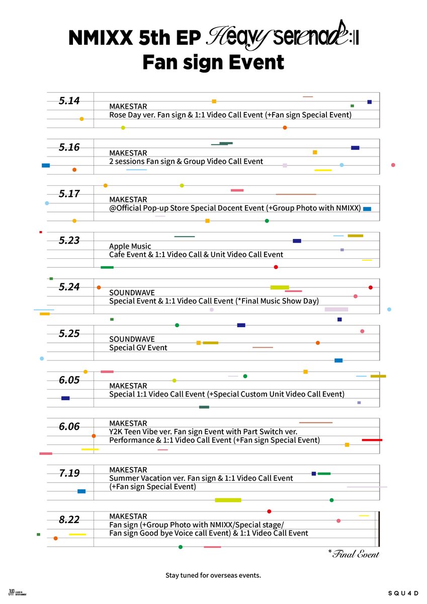 [📢] NMIXX 5th EP [Heavy Serenade] Fan sign Event 

Stay tuned for more updates🎵

NMIXX 5th EP “Heavy Serenade”
➫ 2026.5.11 6PM (KST)

🎼 Pre-Save &amp; Pre-Add &amp; Pre-Order
NMIXX.lnk.to/HeavySerenade

#NMIXX #엔믹스
#HeavySerenade
#NMIXX_HeavySerenade
