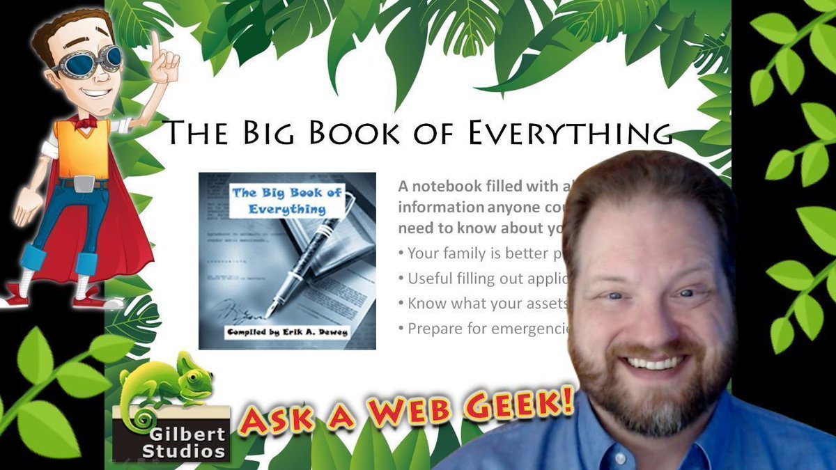 cjgilbertwebpro's tweet image. VIDEO: Erik D's Big Book of Everything
WATCH: buff.ly/KaFS9Su

CJ @AskAWebGeek recommends a resource that could help you and your family be better prepared to deal with what life throws your way!

Please WATCH + LIKE + SHARE!

#smallbusiness #businesstips #sales